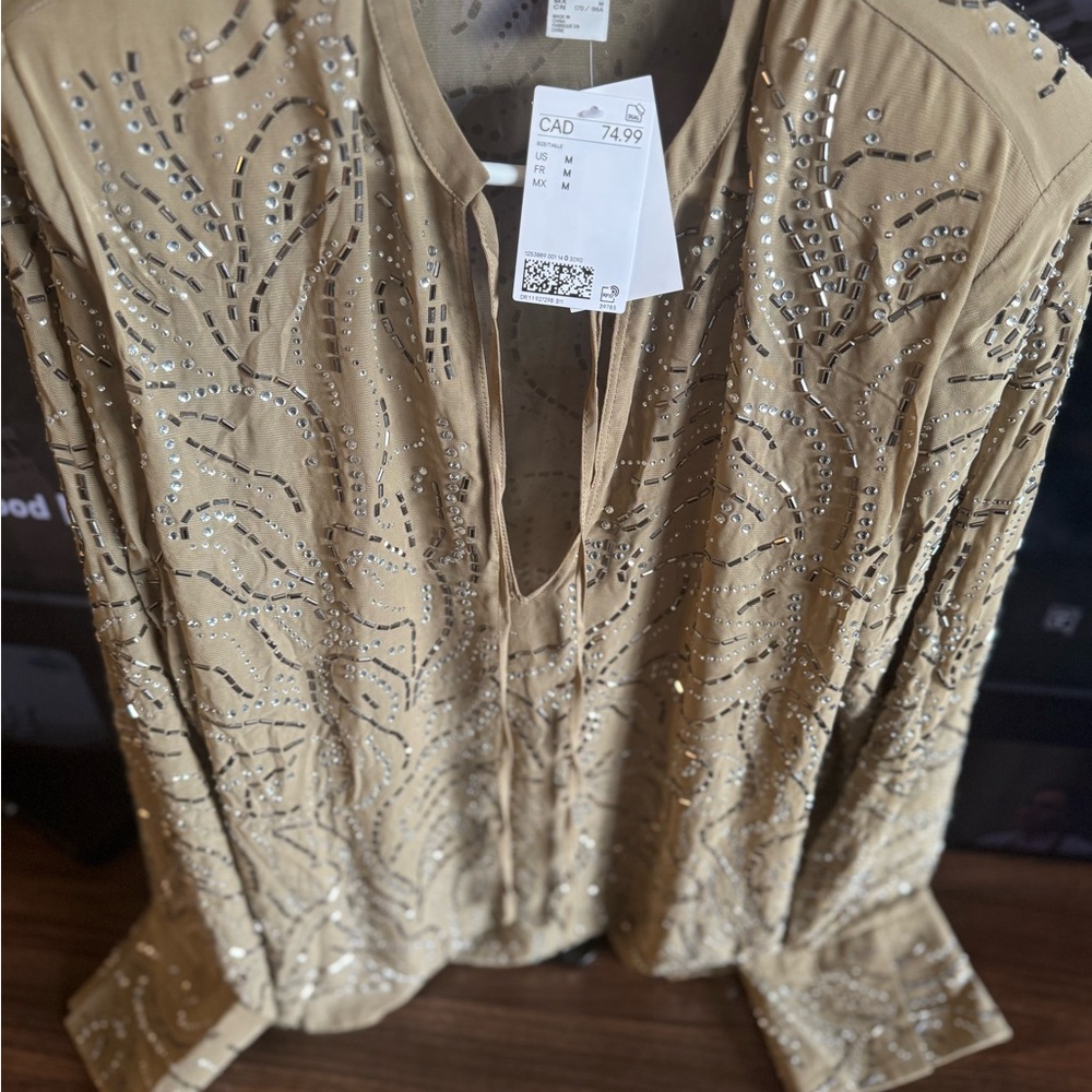 H&M Rhinestone- Embellished Blouse - Picture 4 of 5